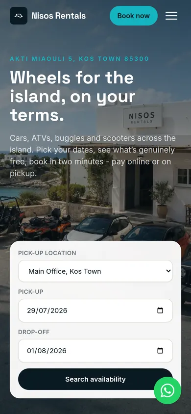 Nisos Rentals Concept — mobile